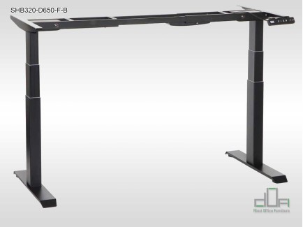 Cadru metalic birou reglabil pe înălțime electric, 2 motoare SHB320-D650-F/B