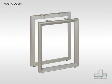 Birou operațional MOBI-Q-LOOP1 picioare metalice blat PAL 1200x600mm