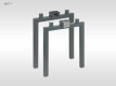 Birou operational QUANTUM-1 picioare metalice 1200x600mm