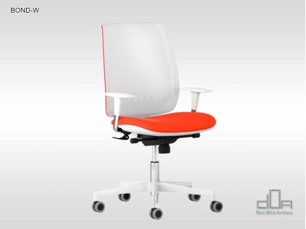 Scaun ergonomic de birou BOND WHITE