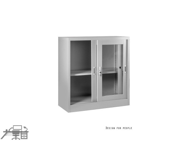 Dulap metalic 1 compartiment, fronturi din sticla, XD-018