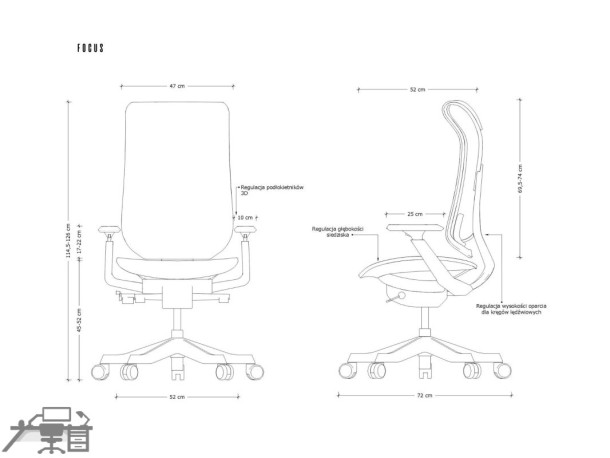 Scaun ergonomic operational FOCUS ML0